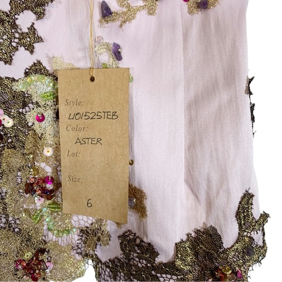 Mandalay Satin Embellished V neck Sleeveless Camisole Top Size 6 NWT - Picture 8 of 8